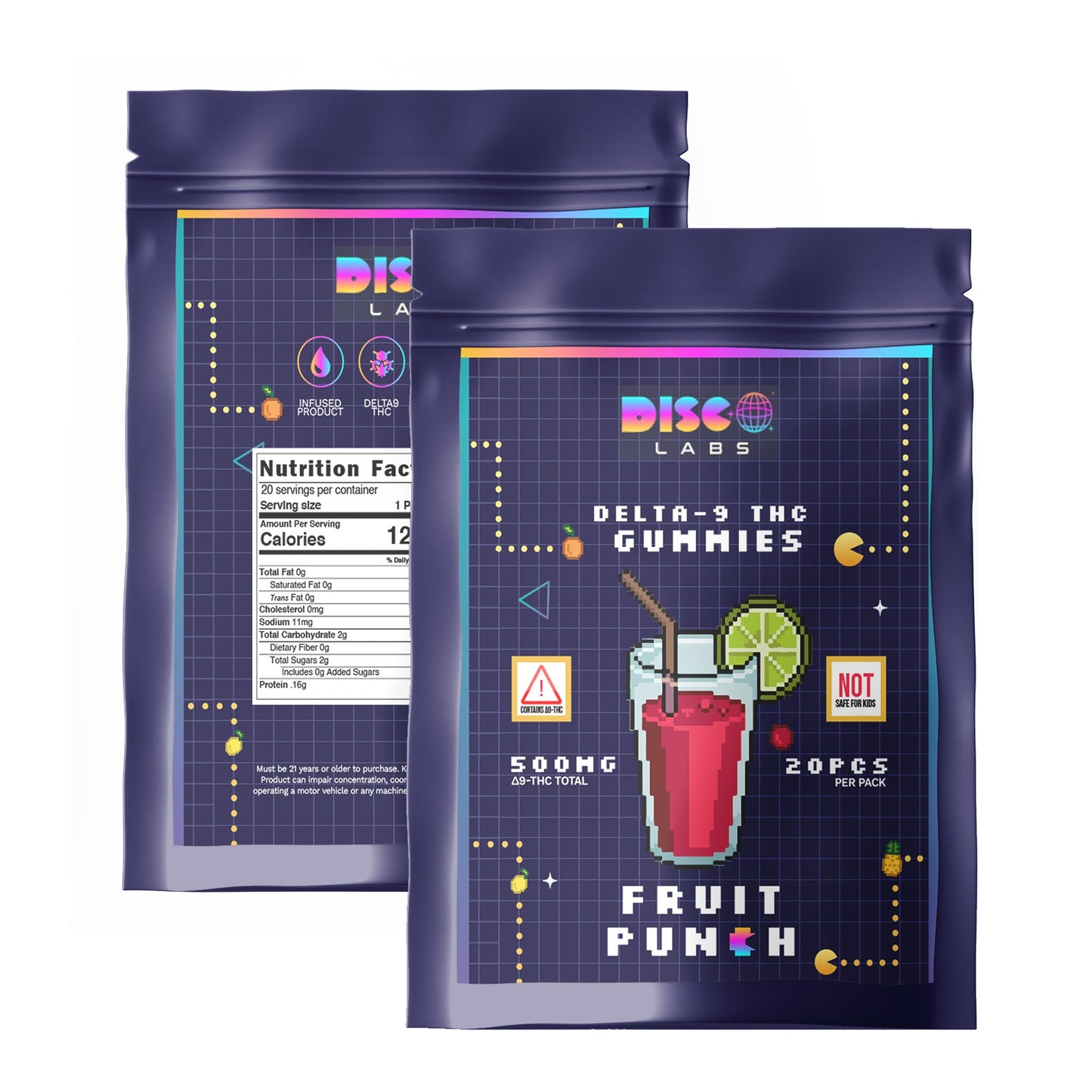 500mg FRUIT PUNCH Delta-9 Gummies (20 pcs)