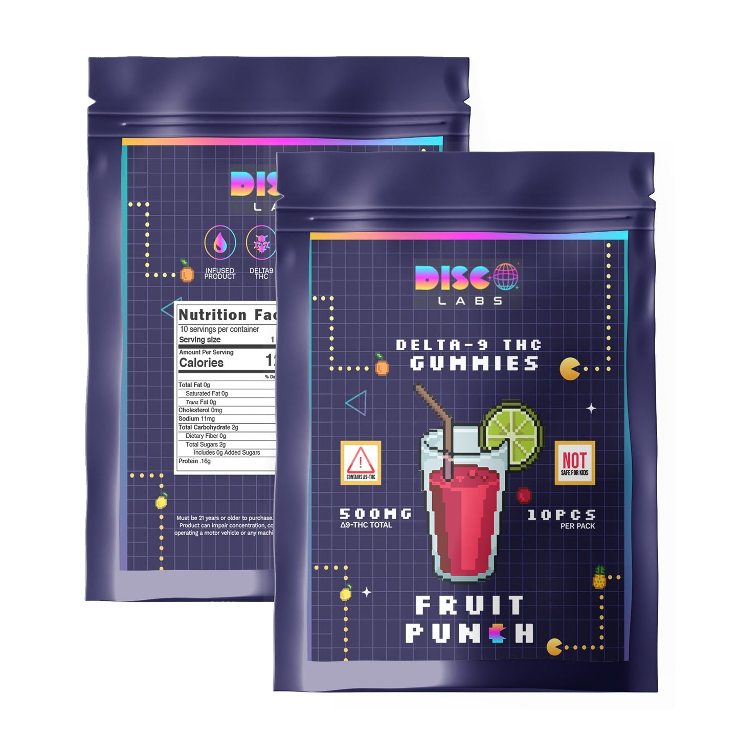 500mg FRUIT PUNCH Delta-9 Gummies (10 pcs)