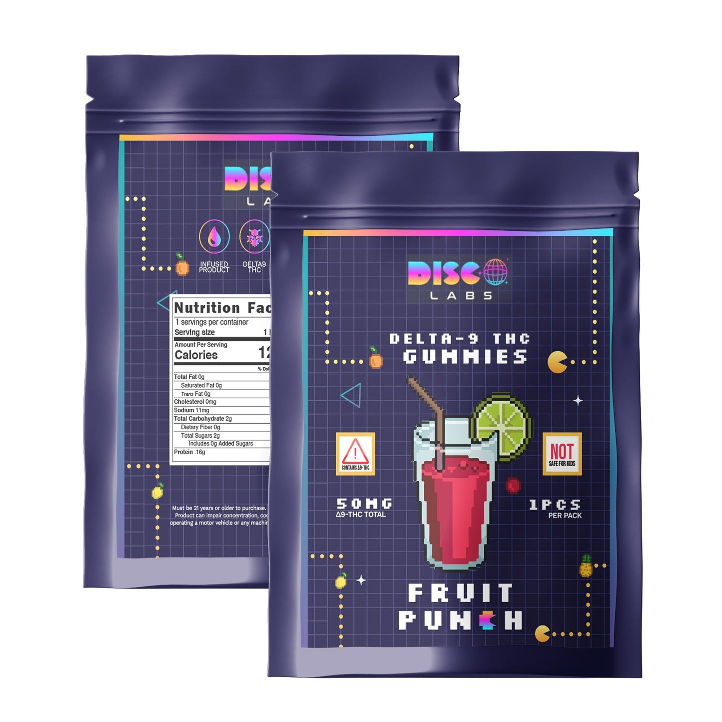 50mg FRUIT PUNCH Delta-9 Gummy (Single)